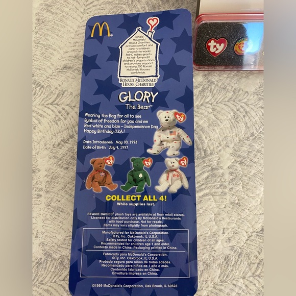 ✔️ RETIRED & RARE TY BEANIE BABY BEARS McDONALDS SET IF 4!  FACTORY SEALED! - Picture 8 of 13